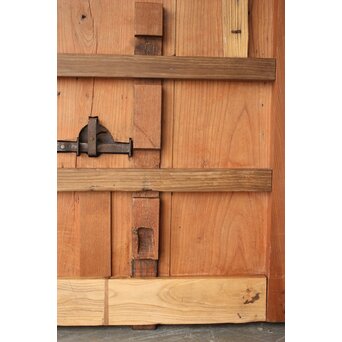 総欅 鉄格子蔵戸　W0248 