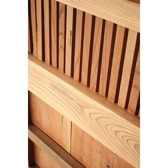 総欅 鉄格子蔵戸　W0248 