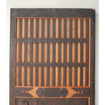 総欅 鉄格子蔵戸　W0248 