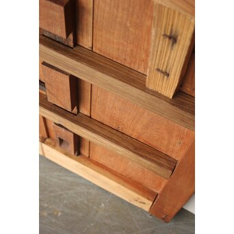 総欅 鉄格子蔵戸　W0248 