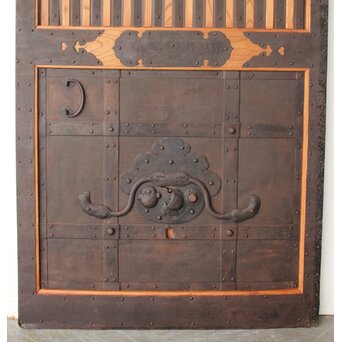 総欅 鉄格子蔵戸　W0248 