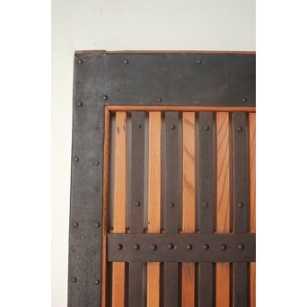 総欅 鉄格子蔵戸　W0248 