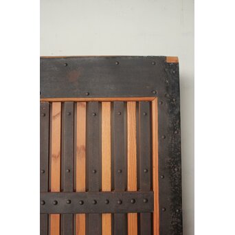 総欅 鉄格子蔵戸　W0248 