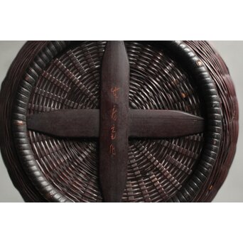 二代 前田竹房斎 磁器写竹籠　U412 