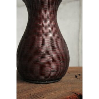 二代 前田竹房斎 磁器写竹籠　U412 