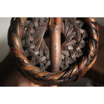 初代 田辺竹雲斎 竹花籠　U415 