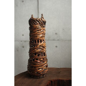 初代 田辺竹雲斎 竹花籠　U415