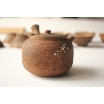 雲林院宝山/寶山 昌平 清水六兵衛 合作か 煎茶器 急須 盃10客　P640 