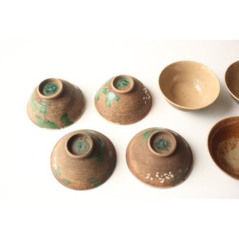 雲林院宝山/寶山 昌平 清水六兵衛 合作か 煎茶器 急須 盃10客　P640 