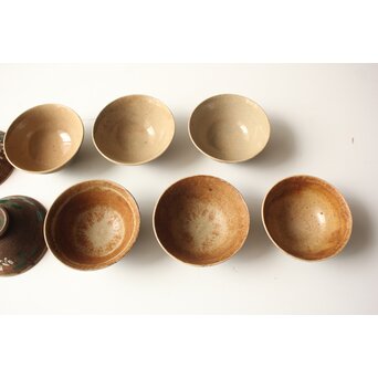 雲林院宝山/寶山 昌平 清水六兵衛 合作か 煎茶器 急須 盃10客　P640 