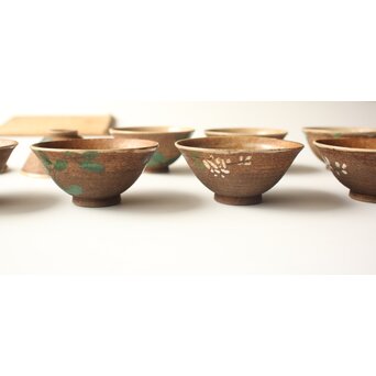 雲林院宝山/寶山 昌平 清水六兵衛 合作か 煎茶器 急須 盃10客　P640 