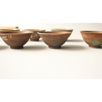 雲林院宝山/寶山 昌平 清水六兵衛 合作か 煎茶器 急須 盃10客　P640 