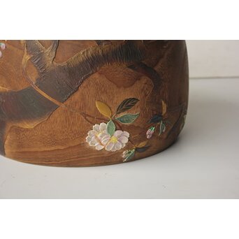 三浦乾也 桜と瓢箪文 火鉢 一対　P641 