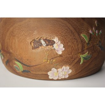 三浦乾也 桜と瓢箪文 火鉢 一対　P641 