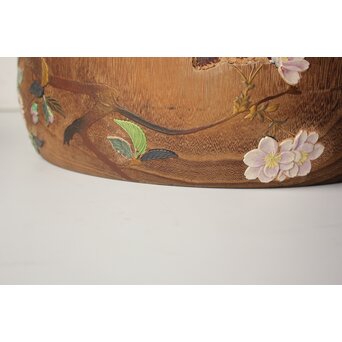 三浦乾也 桜と瓢箪文 火鉢 一対　P641 