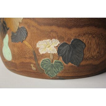 三浦乾也 瓢箪文 火鉢 一対　P642 