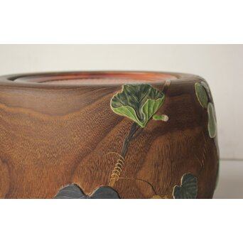 三浦乾也 瓢箪文 火鉢 一対　P642 