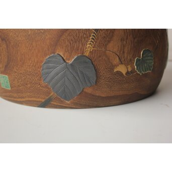 三浦乾也 瓢箪文 火鉢 一対　P642 