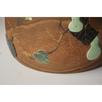 三浦乾也 瓢箪文 火鉢 一対　P642 