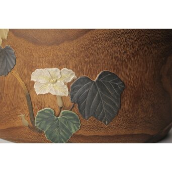 三浦乾也 瓢箪文 火鉢 一対　P642 