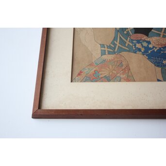 伊東深水 現代美人集第一輯 [半襟] 木版画　Z842 