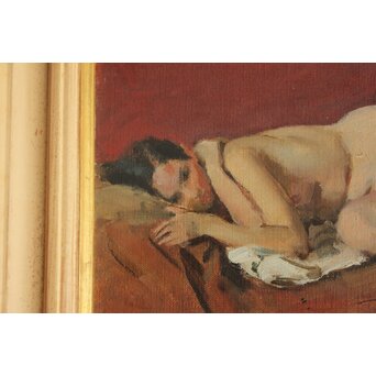 寺内萬治郎「裸婦」油彩額装　Z843 