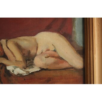 寺内萬治郎「裸婦」油彩額装　Z843 