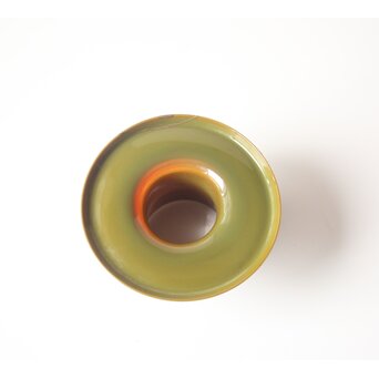 練上手 黄金色 江戸ガラス 盃台　Y068 