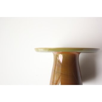 練上手 黄金色 江戸ガラス 盃台　Y068 