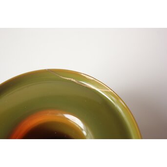 練上手 黄金色 江戸ガラス 盃台　Y068 