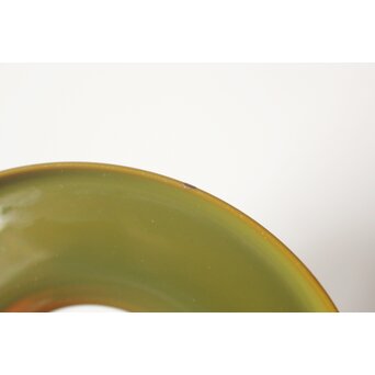 練上手 黄金色 江戸ガラス 盃台　Y068 