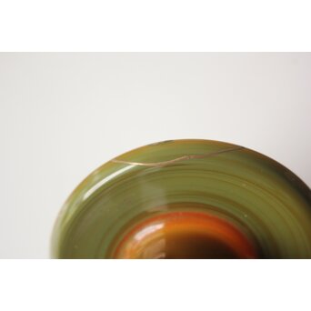 練上手 黄金色 江戸ガラス 盃台　Y068 