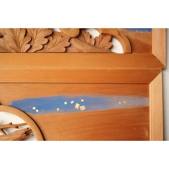 吉田楳堂 花鳥木彫欄間 2枚1組　R0560 