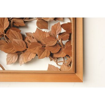 秋草木彫欄間 2枚1組　R0561 