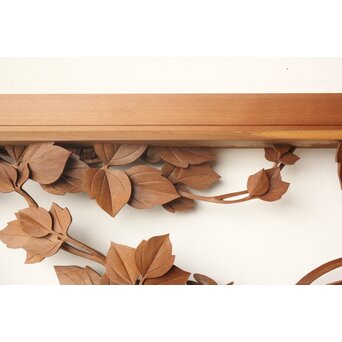 秋草木彫欄間 2枚1組　R0561 