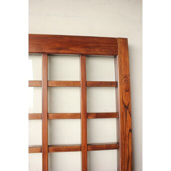 総欅 ガラス入細分升格子蔵戸　W0255 