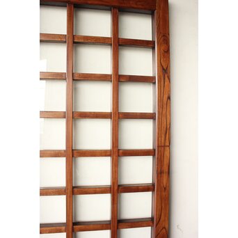 総欅 ガラス入細分升格子蔵戸　W0255 