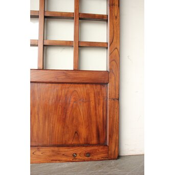 総欅 ガラス入細分升格子蔵戸　W0255 