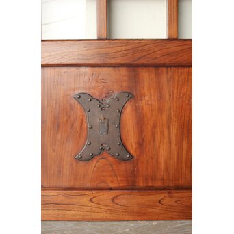 総欅 ガラス入細分升格子蔵戸　W0255 