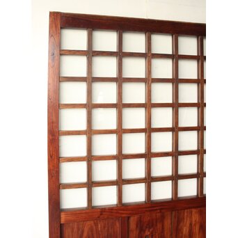 総欅 ガラス入細分升格子蔵戸　W0255 