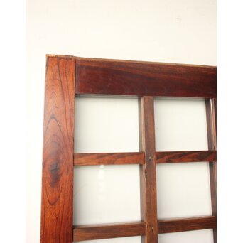 総欅 ガラス入細分升格子蔵戸　W0255 