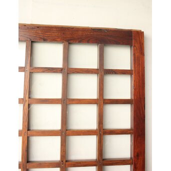 総欅 ガラス入細分升格子蔵戸　W0255 