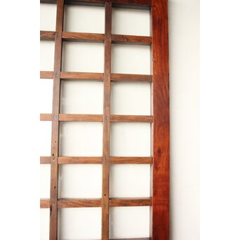 総欅 ガラス入細分升格子蔵戸　W0255 