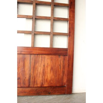 総欅 ガラス入細分升格子蔵戸　W0255 