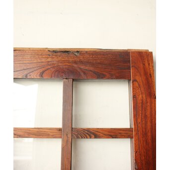 総欅 ガラス入細分升格子蔵戸　W0255 