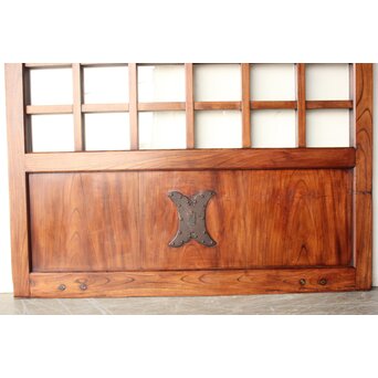 総欅 ガラス入細分升格子蔵戸　W0255 