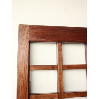 総欅 ガラス入細分升格子蔵戸　W0255 