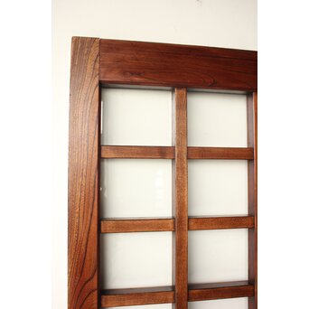 総欅 ガラス入細分升格子蔵戸　W0255 