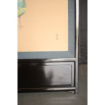 高島屋画室か 今尾景年下絵 孔雀図 刺繍絵画　Z846 