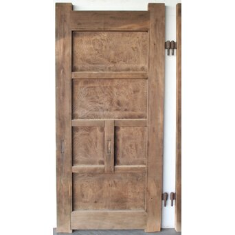 総欅 上玉杢 門扉一対　W0256 